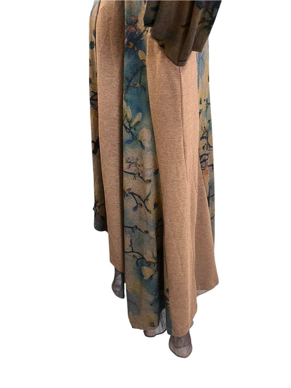 Soft Surroundings Tea Gardens Topper Floral Bird Mesh Open Cardigan XL - Picture 8 of 12